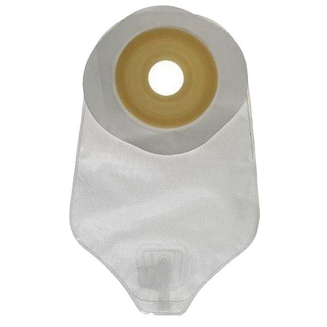 Sticking of the ConvaTec one-piece ostomy bag over the right-sided