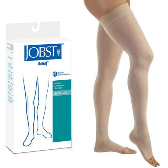 Jobst Relief - Thigh High 20-30mmHg Compression/Support Stockings (Open  Toe)