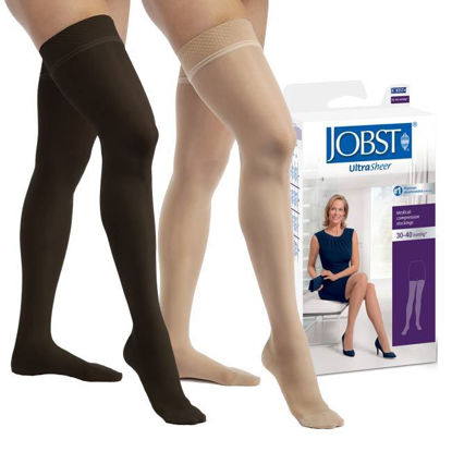 Medi Sheer & Soft  Thigh High Compression Stockings with Lace Silicon –  The Medical Zone