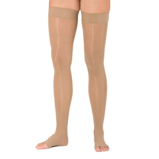 Mediven Assure - Thigh High 20-30mmHg Compression Stocking (Silicone  Band/Regular Calf/Open Toe)