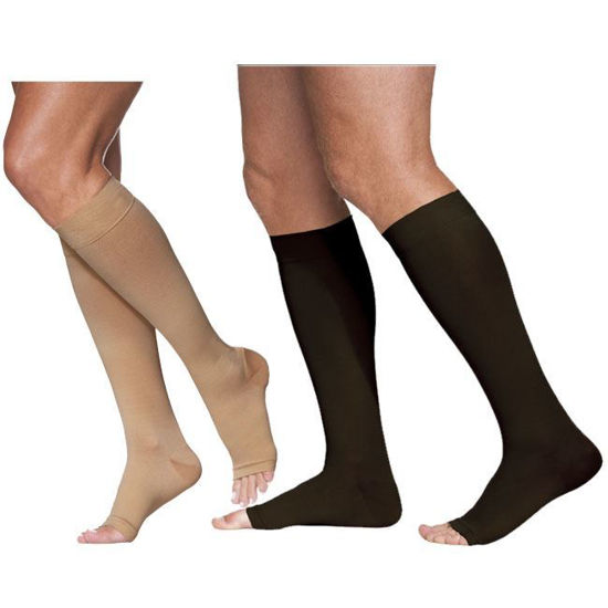 Sigvaris Essential Opaque Calf Open Toe Socks - SunMED Choice