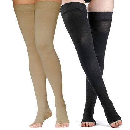 Sportssy Varicose Veins Stockings for Women & Men Open Toe
