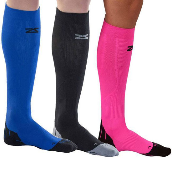 Zensah Ultra Compression Leg Sleeves Neon Pink Medium 