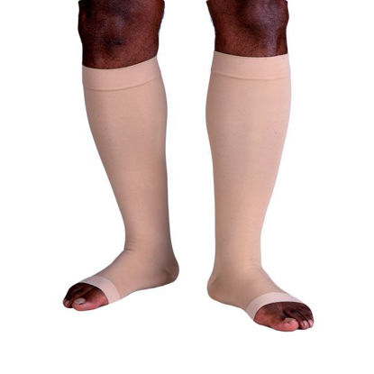 Zipper Pressure Compression Socks Support Stockings Leg Open Toe Knee High  20-30mmhg Helps Circulation, Varicose Veins, Swollen Legs -  Canada